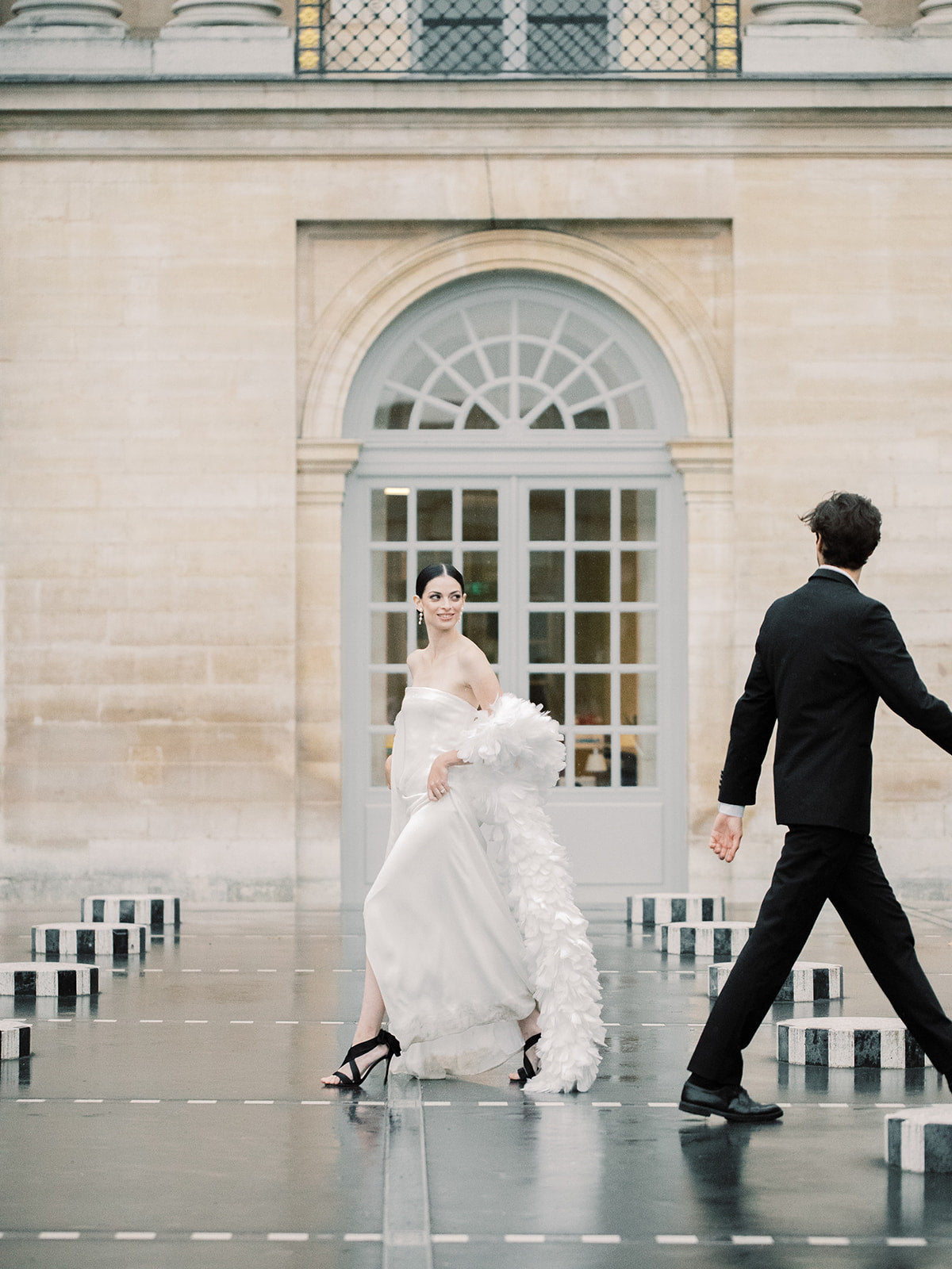 Crepe Modern Strapless Gown
