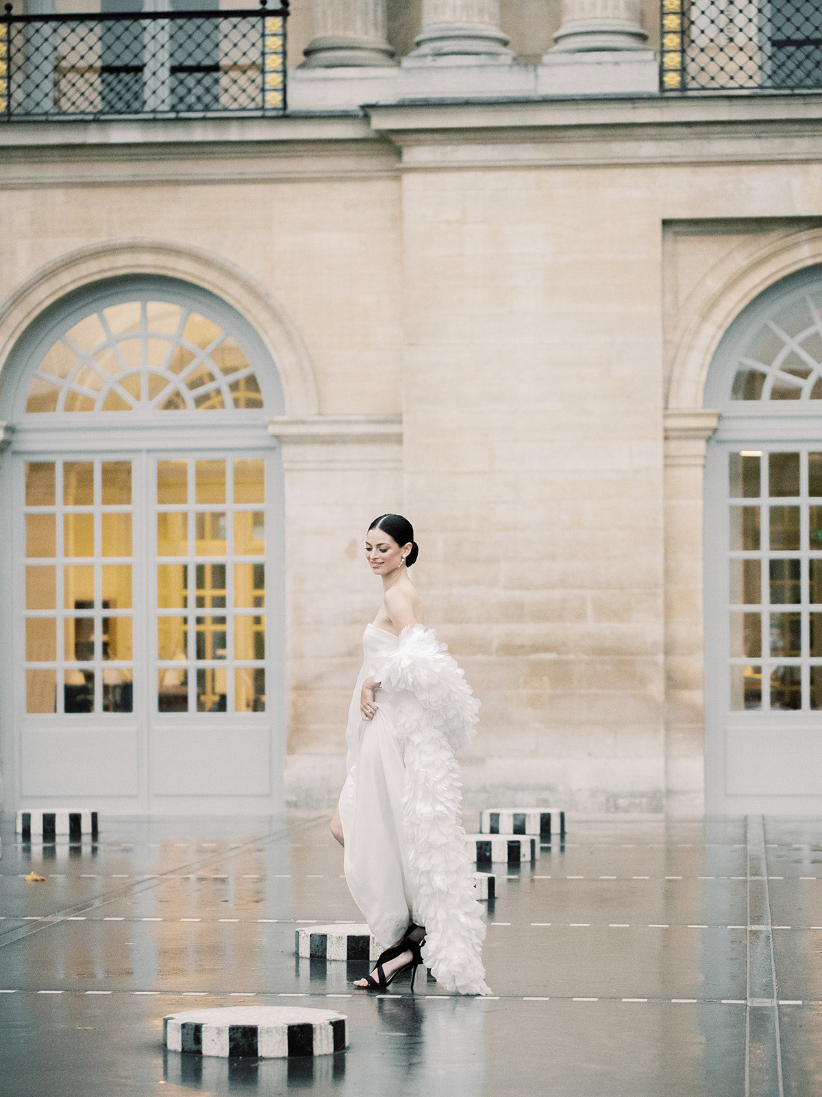 Crepe Modern Strapless Gown