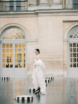 Crepe Modern Strapless Gown