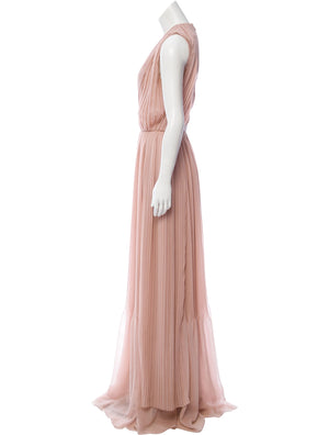 Dusty Pink Pleated Gown