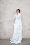 Pleated Tulle Gown