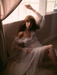 Puff Sleeve Sheer Gown