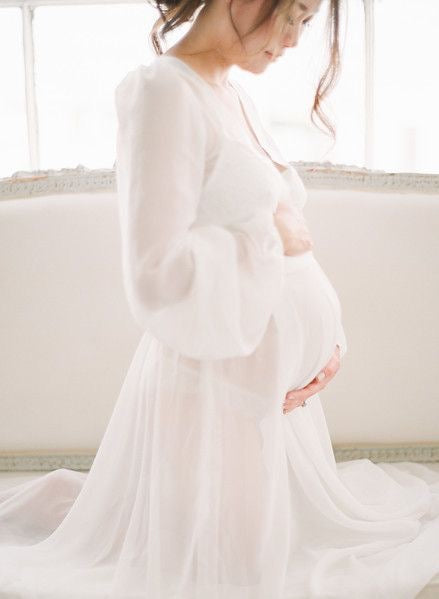 White Poet Sleeve Robe