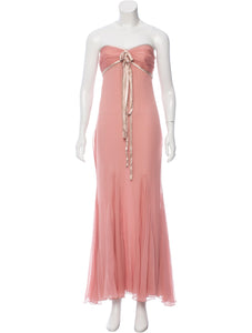Rose Pink Strapless Gown