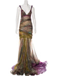 Multicolor Organza Gown