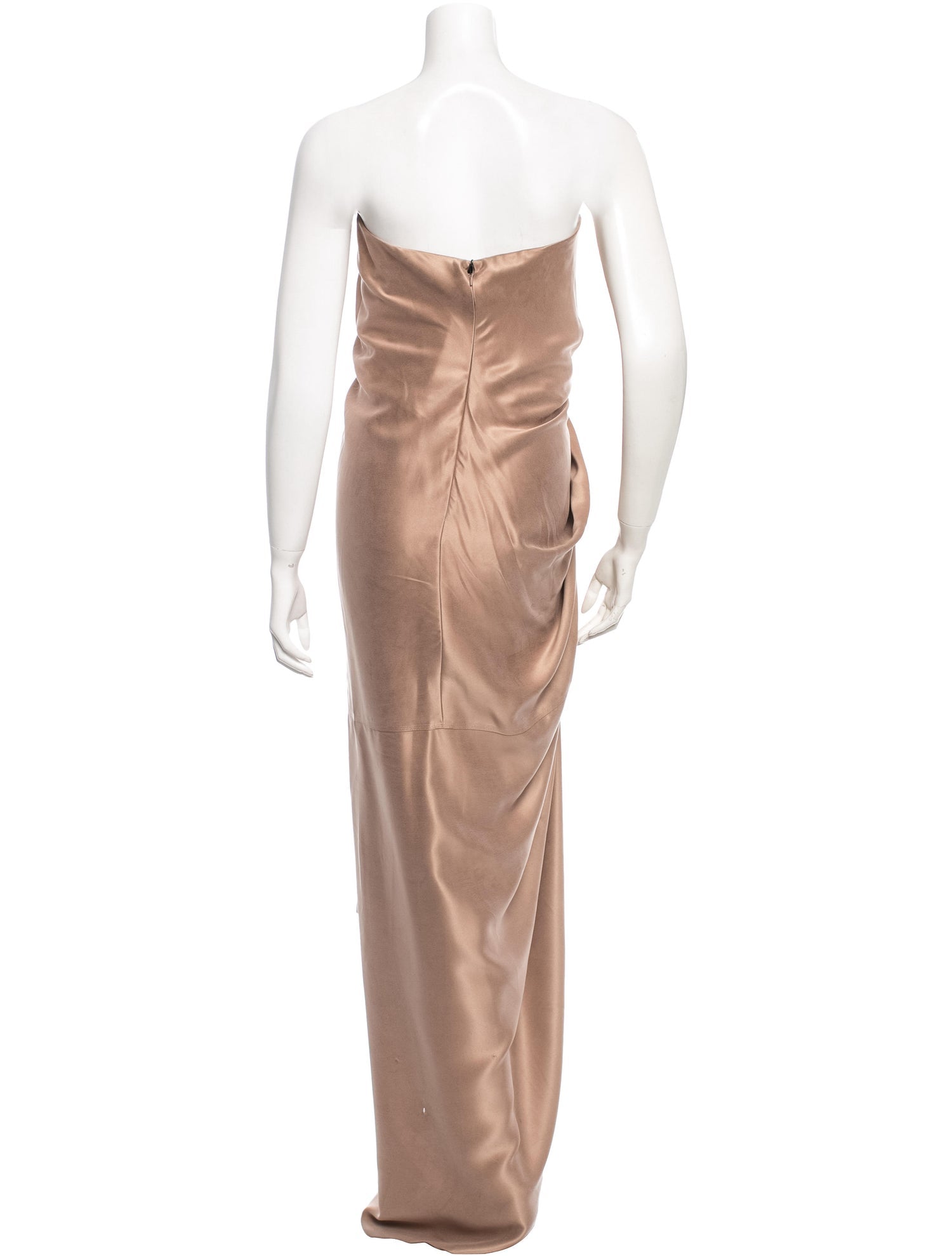 Mocha Silk Drape Gown