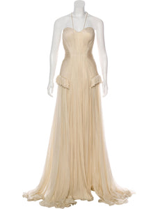 Ivory Silk Net Gown
