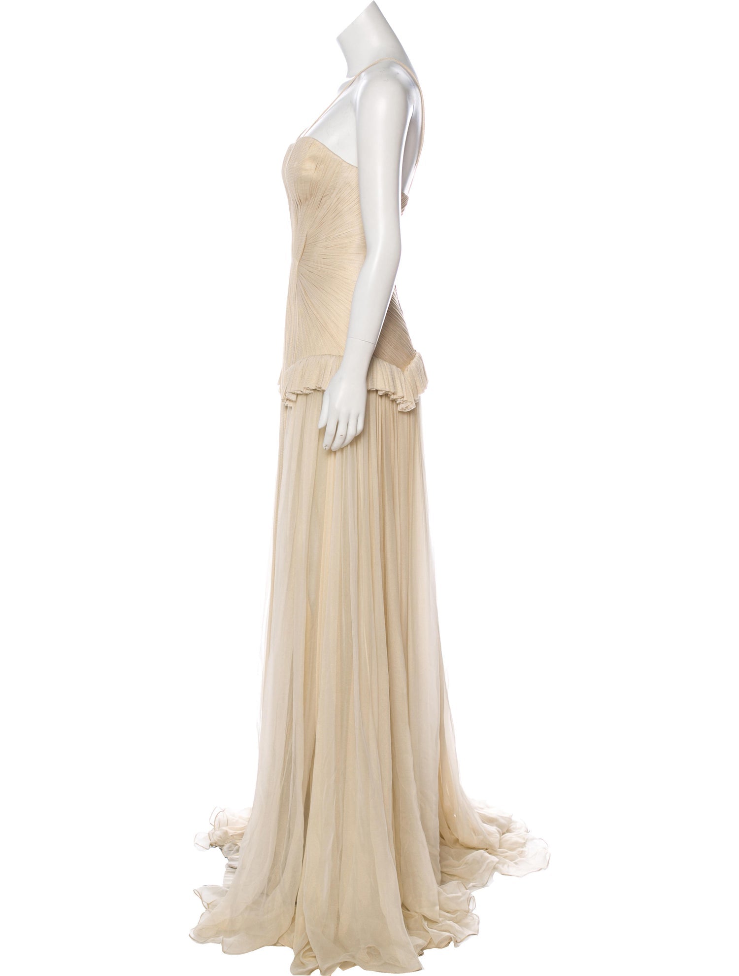 Ivory Silk Net Gown
