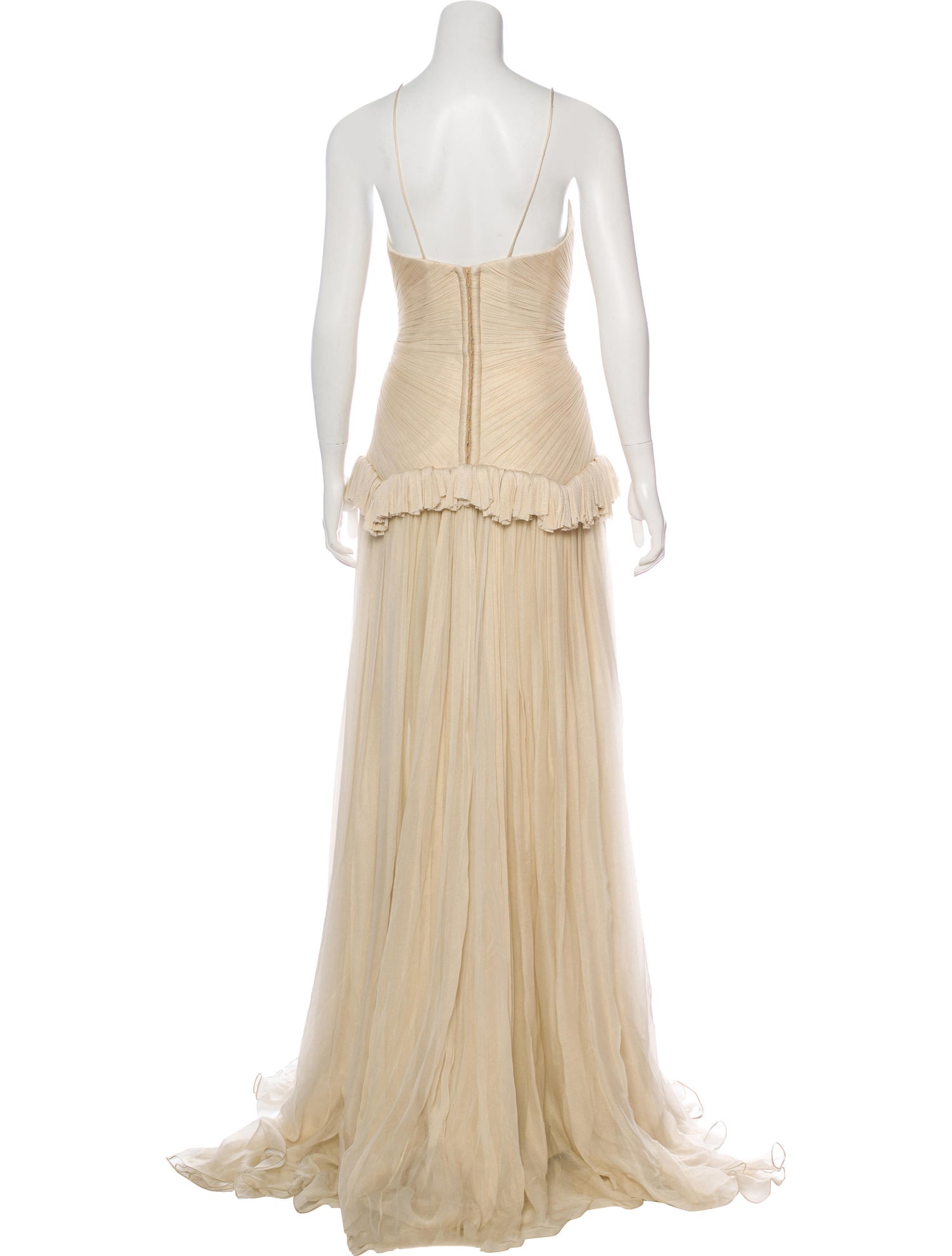 Ivory Silk Net Gown