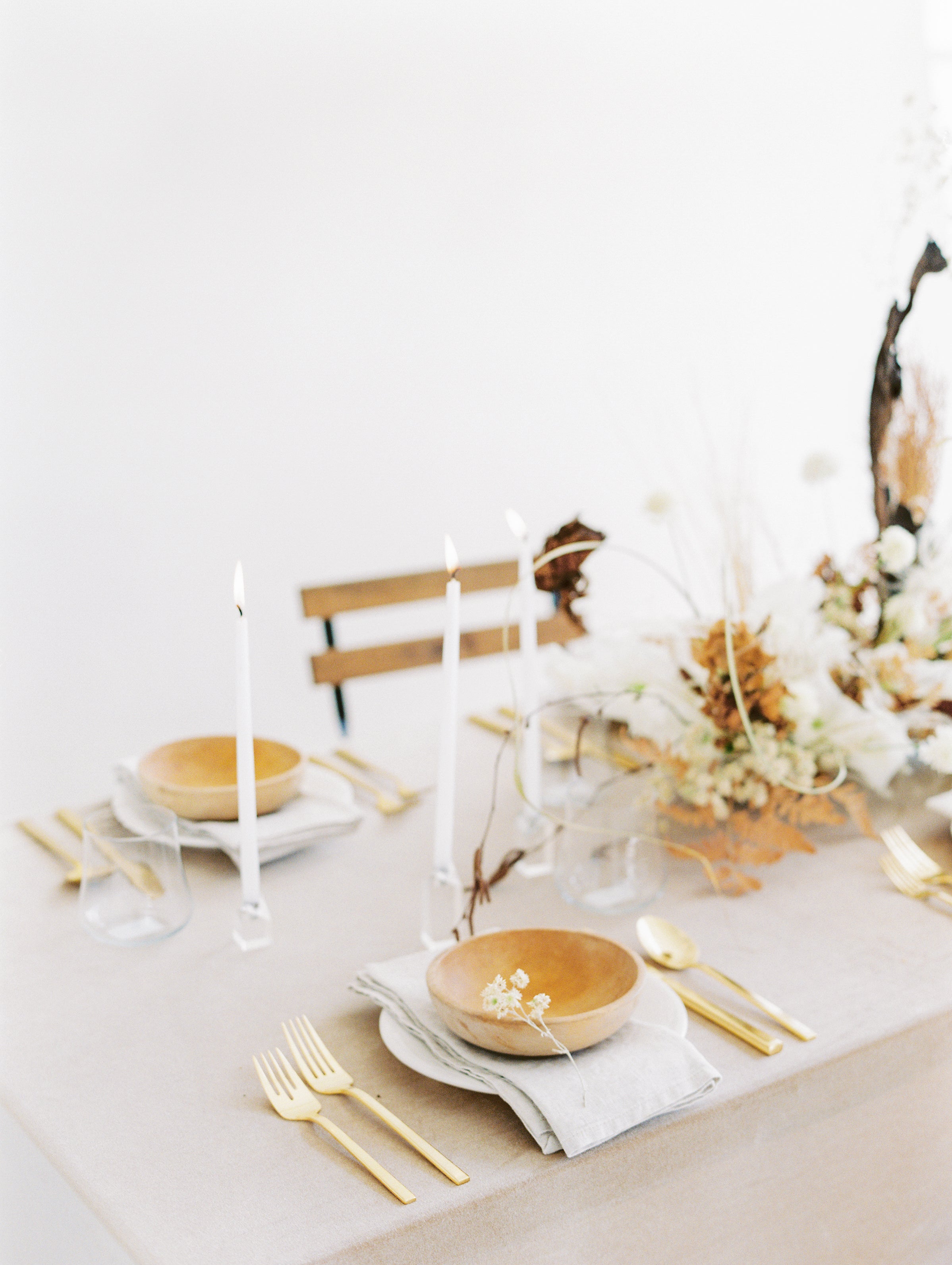 6 Vintage Wooden Salad Bowls