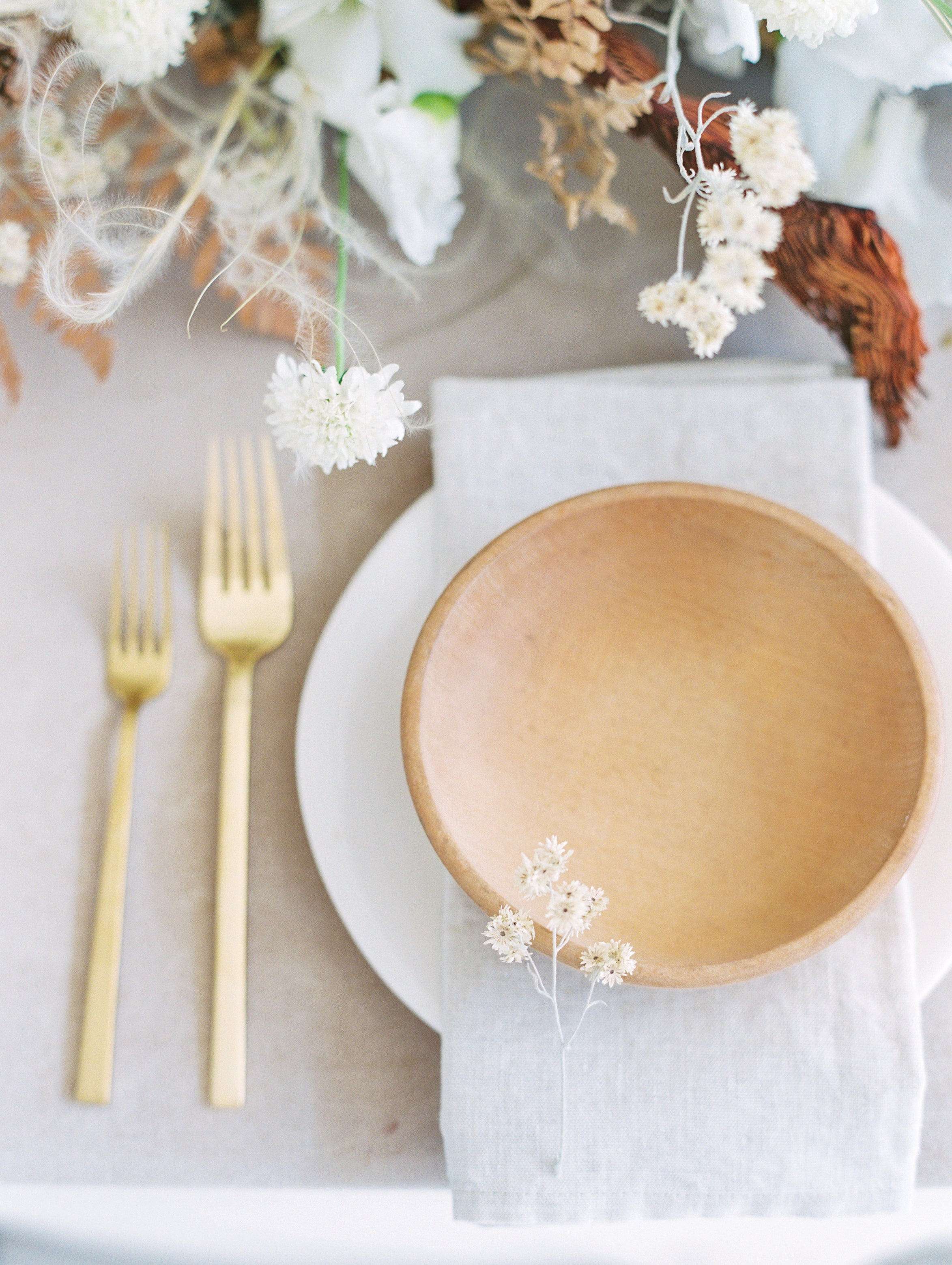 6 Vintage Wooden Salad Bowls