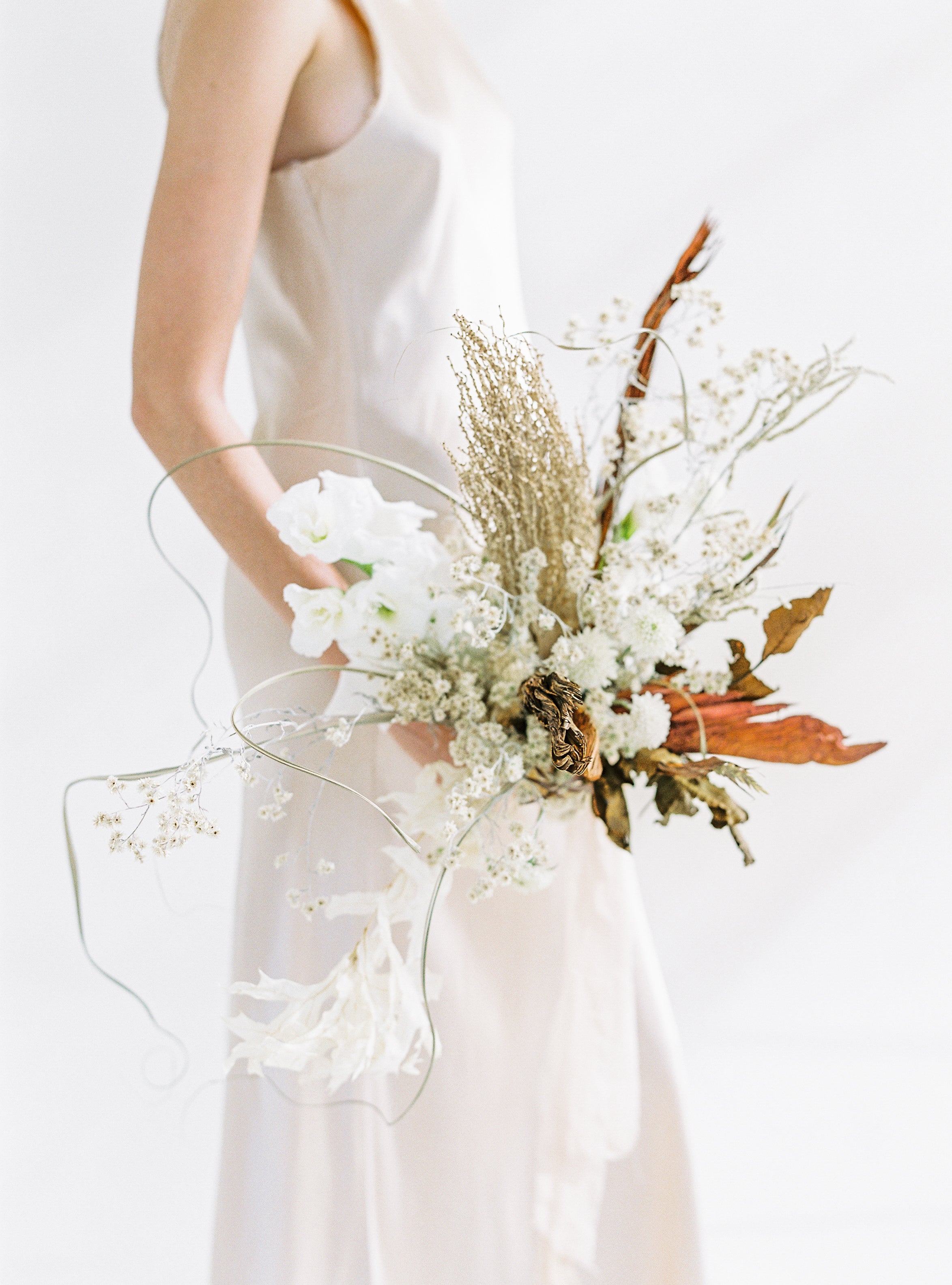 Nude Satin Bias Slip Dress
