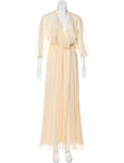 Cream Silk Flowing Gown