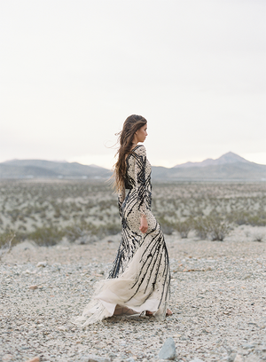 Nude Geometric Gown