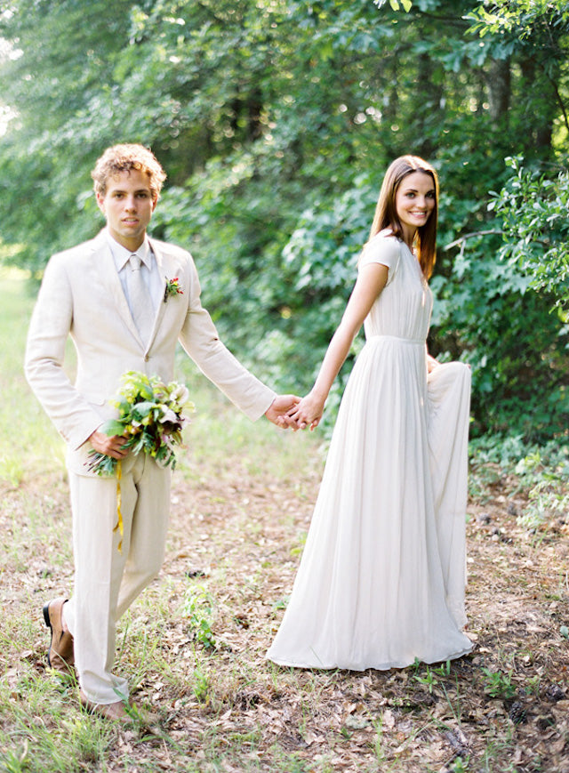 Dove Gray Silk Gown