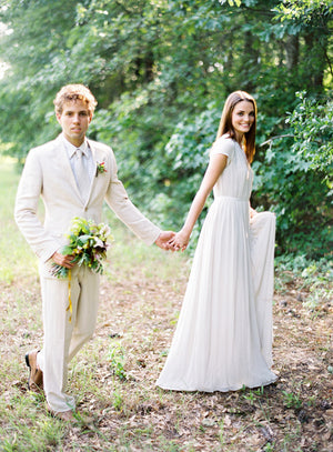 Dove Gray Silk Gown